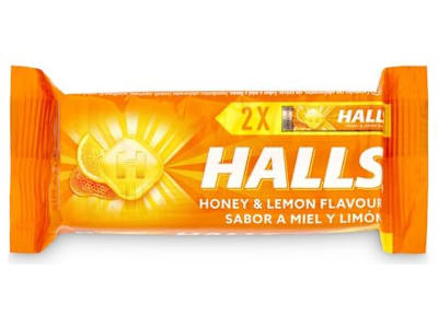 Caramelos sabor miel y limón Halls bolsa 2 x 32 g