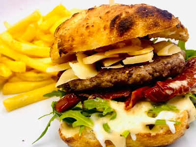 Hamburguesa Napoli Black angus buey