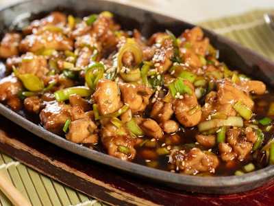86B. Teppanyaki de Pollo con Salsa Teriyaki
