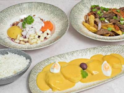 Ceviche clasico + Entrante + Principal