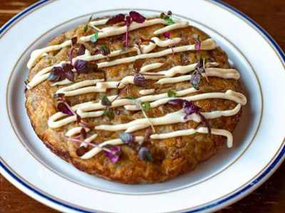 Tortilla de Berenjena y Cebolla Morada Confitada