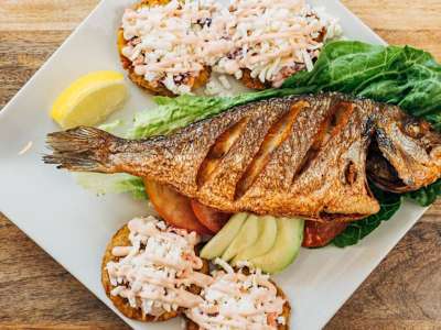 Pescado "como en la playa"