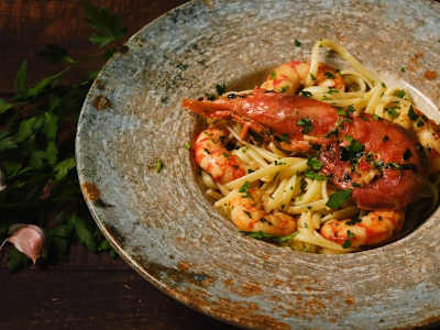 Linguine con Langostinos