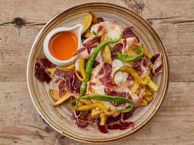 Huevos rotos con Paletilla Ibérica