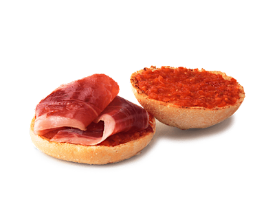 Tostada con jamón ibérico