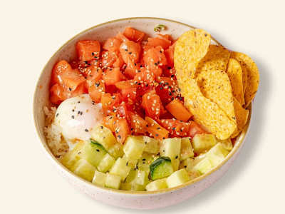 Poke Huevo & Salmón.