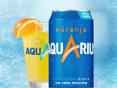 Aquarius Naranja lata 330ml.