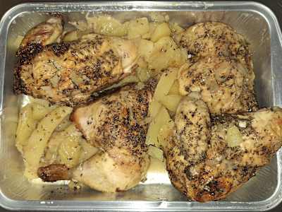 CUARTOS TRASEROS DE POLLO AL HORNO.