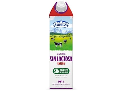 ASTURIANA LECHE SIN LACTOSA ENTERA, 1L