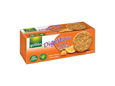 GULLON GALLETAS DIGESTIVA AVENA NARANJA, 425GR