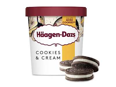 HäAGEN-DAZS HELADO DE DE CREMA CON COOKIES, 460ML