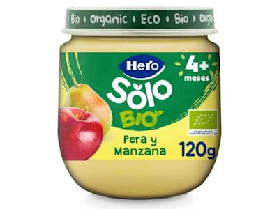 HERO BABY SOLO PERA-MANZANA ECO, 120GR