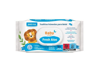 BREVIA TOALLITA BEBE BABY CREAM, 80 UD