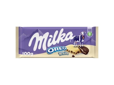MILKA CHOCOALTE BLANCO CON OREO, 100G