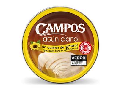 CAMPOS ATUN CLARO ACEITE GIRASOL, 104GR