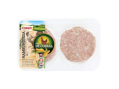 COREN HAMBURGUESA POLLO DE CORRAL, 250G