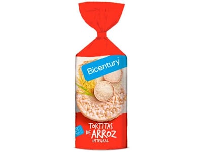BICENTURY TORTITAS DE ARROZ INTEGRAL, 130G