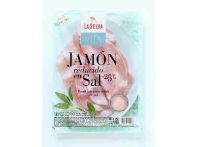 LA SELVA JAMON COCIDO BAJO EN SAL LONCHAS , 100G