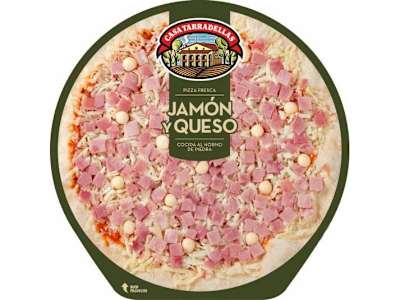 CASA TARRADELLAS PIZZA DE JAMON Y QUESO, 425GR