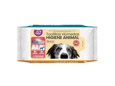 MY PUPPY TOALLITA HUMEDA HIGIENE ANIMAL, 40/80UD