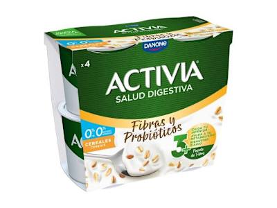 DANONE ACTIVIA FIBRAS CEREALES DESNATADO 0%, 4X115G