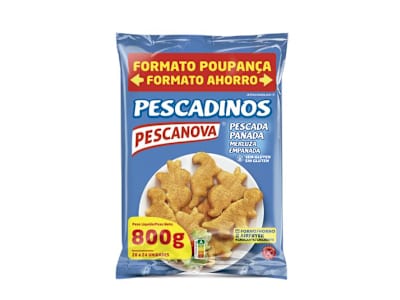 PESCANOVA MERLUZA EMPANADA SIN GLUTEN PESCADINOS, 800 GR