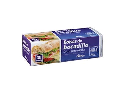 SELEX BOLSA BOCADILLO, 30 UD