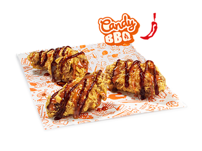 3 Alitas Candy Barbacoa