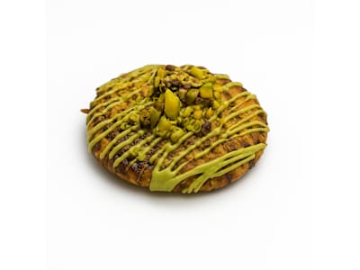 Cookie con crema de pistacho de Bronte y granillo