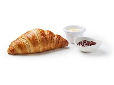 Croissant Con Mermelada Y Mantequilla