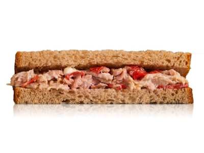 Sándwich integral atún y pimiento
