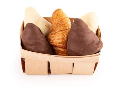 Cesta 5 mini croissants surtidos