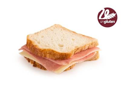 Sándwich de jamón y queso SIN gluten