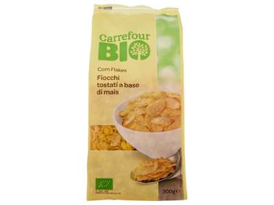 Carrefour Bio Corn Flakes Fiocchi tostati a base di mais 300 g