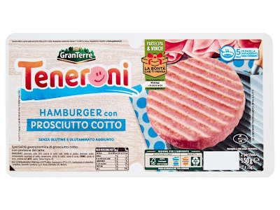 Teneroni Hamburger con Prosciutto Cotto 2 x 75 g