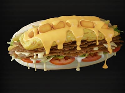 Panino kebab arabo super farcito