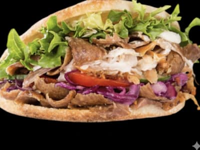 Panino kebab arabo completo