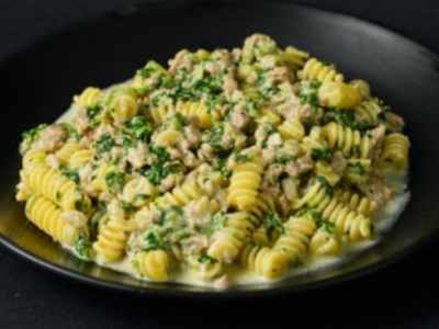 Fusilli Salsiccia e Spinaci