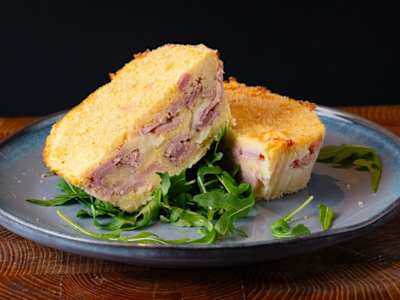 Gateau Prosciutto cotto e mozzarella