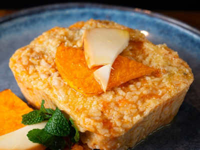 Sformato di riso con Zucca, Salsiccia e Scamorza