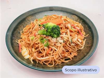 Yaki Soba con Gamberi e Verdure Miste