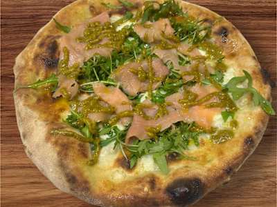 Pizza Salmone & Pesto Pistacchi