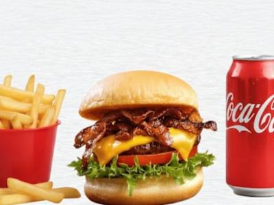 Menù Cheeseburger, Patatine Fritte e Bibita a Scelta