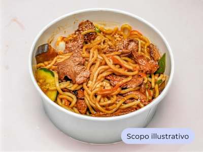 Yaki soba con manzo