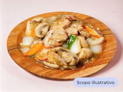 Maiale con Funghi e Bambù