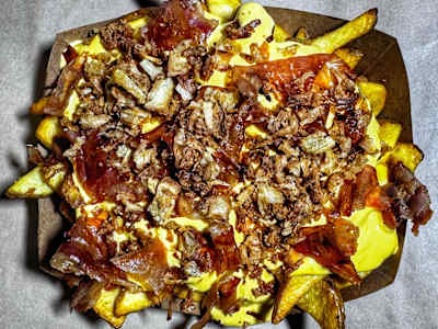 Patata fritta pc. Cheddar bacon e cipolla crunch