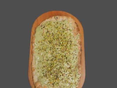 Pinsa Senza Glutine con Crema al Pistacchio e Granella di Pistacchio