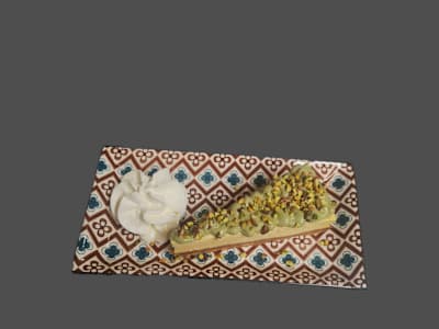 Cheesecake con crema al pistacchio (senza glutine)