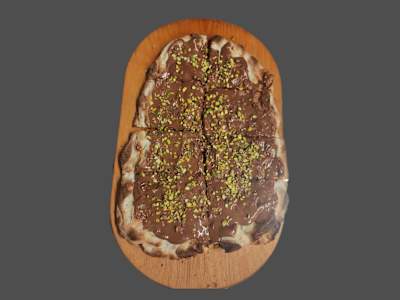 Pinsa con Nutella e Granella di Pistacchio