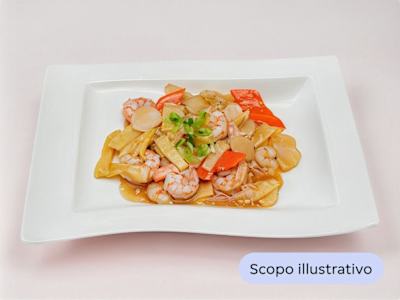 110 Gamberi con Bambù e Funghi